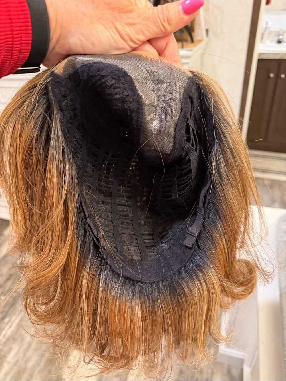 Synthetic Women’s Hair Topper - Light Brown with Golden Highlights